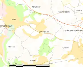 Poziția localității Charnècles