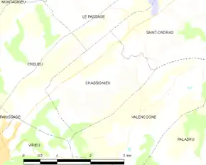 Poziția localității Chassignieu