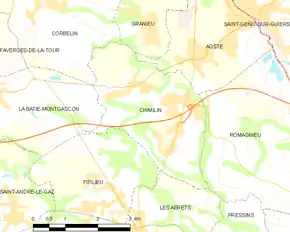 Poziția localității Chimilin