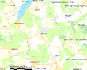 Poziția localității Chirens