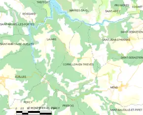 Poziția localității Cornillon-en-Trièves
