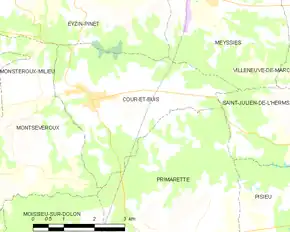 Poziția localității Cour-et-Buis