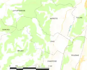 Poziția localității Cras