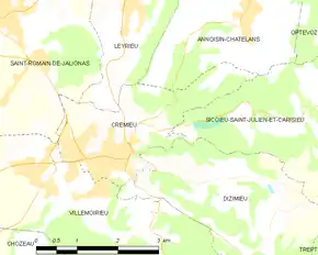 Poziția localității Crémieu