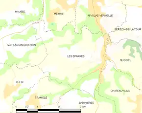 Poziția localității Les Éparres