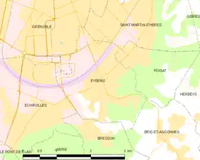 Poziția localității Eybens