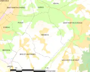 Poziția localității Herbeys