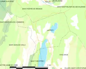Poziția localității Laffrey