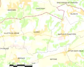 Poziția localității Luzinay