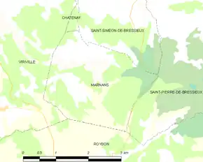 Poziția localității Marnans