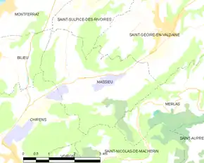 Poziția localității Massieu