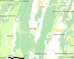 Poziția localității Méaudre
