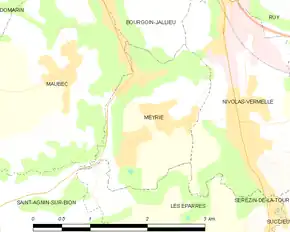 Poziția localității Meyrié