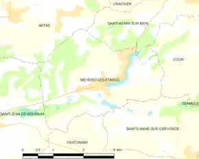 Poziția localității Meyrieu-les-Étangs