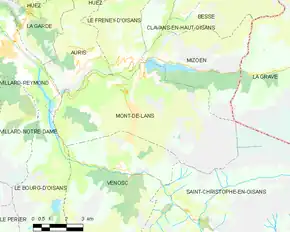 Poziția localității Mont-de-Lans