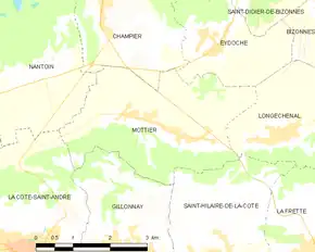 Poziția localității Mottier