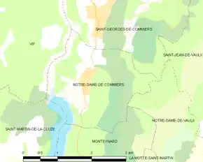 Poziția localității Notre-Dame-de-Commiers