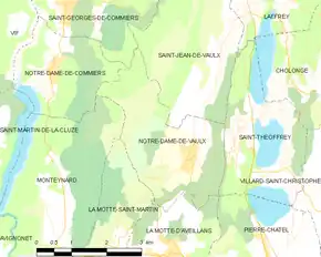 Poziția localității Notre-Dame-de-Vaulx