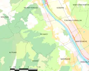 Poziția localității Noyarey