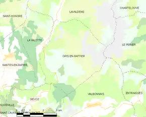 Poziția localității Oris-en-Rattier