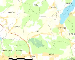 Poziția localității Oyeu