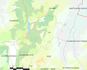 Poziția localității Oz