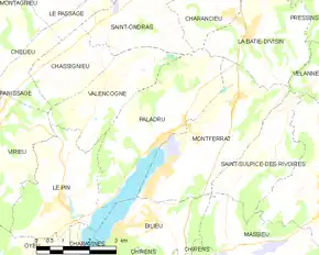 Poziția localității Paladru