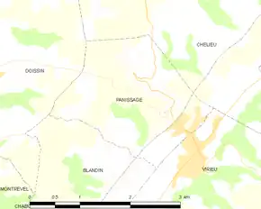 Poziția localității Panissage