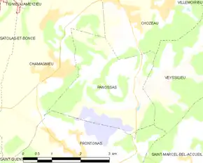 Poziția localității Panossas