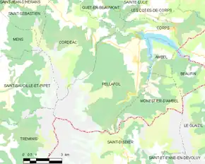 Poziția localității Pellafol