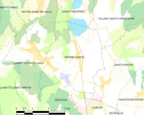 Poziția localității Pierre-Châtel