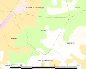 Poziția localității Poisat