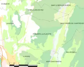 Poziția localității Pommiers-la-Placette