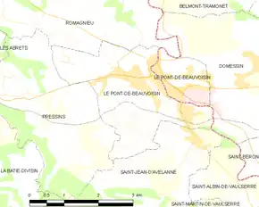 Poziția localității Le Pont-de-Beauvoisin