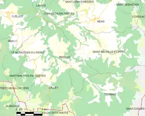 Poziția localității Prébois