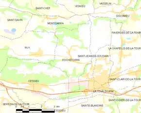 Poziția localității Rochetoirin
