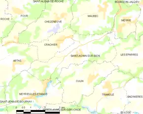 Poziția localității Saint-Agnin-sur-Bion