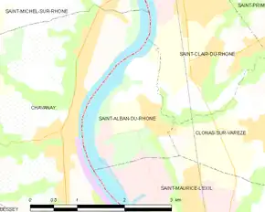 Poziția localității Saint-Alban-du-Rhône