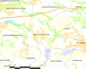 Poziția localității Saint-André-le-Gaz