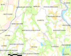 Poziția localității Saint-Baudille-de-la-Tour