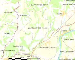 Poziția localității Saint-Bonnet-de-Chavagne