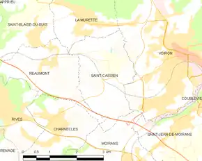 Poziția localității Saint-Cassien