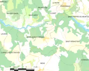 Poziția localității Saint-Jean-d'Hérans