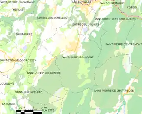 Poziția localității Saint-Laurent-du-Pont