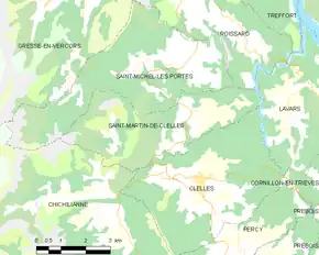 Poziția localității Saint-Martin-de-Clelles