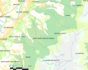 Poziția localității Saint-Mury-Monteymond