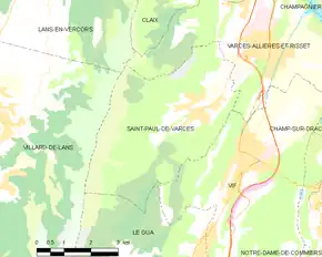 Poziția localității Saint-Paul-de-Varces