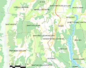 Poziția localității Saint-Paul-lès-Monestier