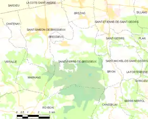 Poziția localității Saint-Pierre-de-Bressieux