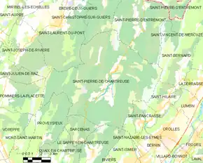 Poziția localității Saint-Pierre-de-Chartreuse